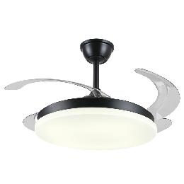 Ventilador retractil Isabella-L Negro P&B - Motor DC. 50-108cmØ.