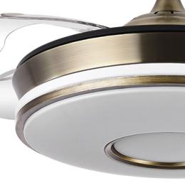 Ventilador DANI Mini Cuero - Fabrilamp. Motor DC Ø91cm