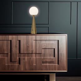 Sobremesa PATRICK latón-opal 1 x 25w e-27 - ALEMAR