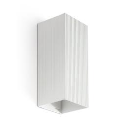 Aplique LUNE 2 Luces cuadrado blanco estriado Faro