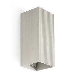 Aplique LUNE 2 Luces cuadrado gris estriado Faro