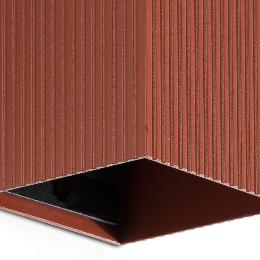 Aplique LUNE cuadrado estriado terracota Faro Barcelona  