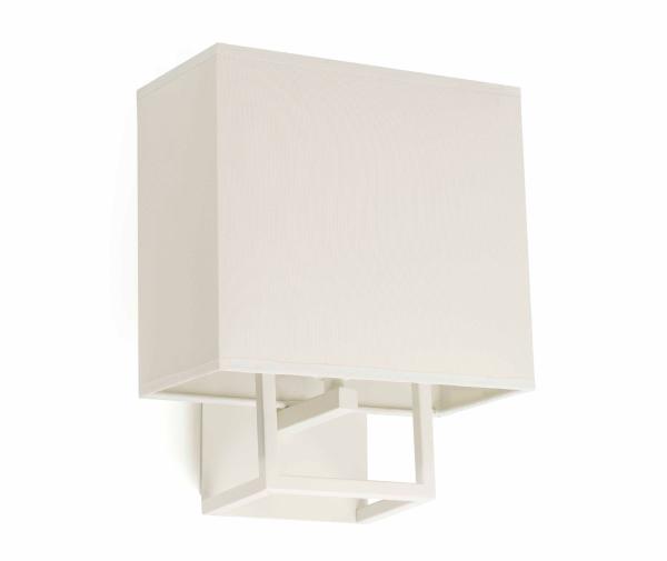 Aplique Vesper Faro blanco - Pantalla textil Beige