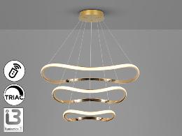 NAOS-LAMPARA ORO ROSA 3 AROS D80 DIM - ILUMINACION i3 By SCHULLER