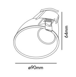 Empotrable Fresh Faro - Bañador de pared redondo blanco