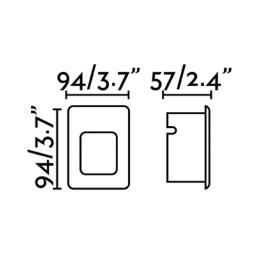 Empotrable pared NASE SQ LEd gris oscuro Faro
