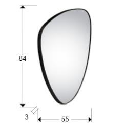 Espejo ORIO Triangular Negro - Schuller -  84x55 cm