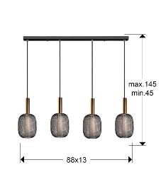 MICRON-LAMPARA 4L ORO/NEGRO - SCHULLER