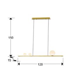 MILA- LAMPARA -DORADA - SCHULLER