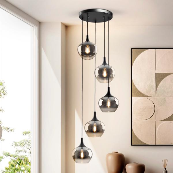 OPAZ-LAMPARA 5L NEGRO/SMOKE - SCHULLER