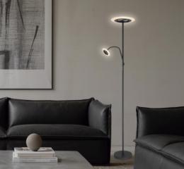 Pie salon BISTROT negro led 30w+5w / 3000+500lm 4000k - ALEMAR