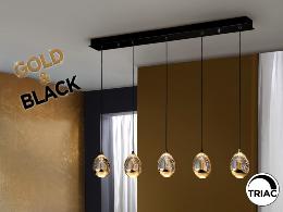 ROCIO- LAMPARA 5L NEGRO-ORO - SCHULLER