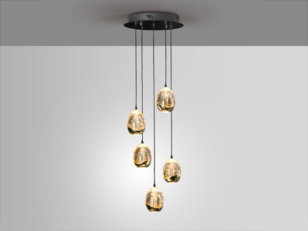 ROCIO- LAMPARA 5L NEGRO-ORO 30D - SCHULLER