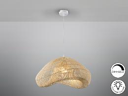 SABAH- LAMPARA RATAN BLANCO 55CM - SCHULLER