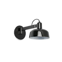 Aplique TATAWIN cristal brazo de pared negro Faro