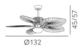 Ventilador COLLA - Fabrilamp Motor AC. 132cm.Ø