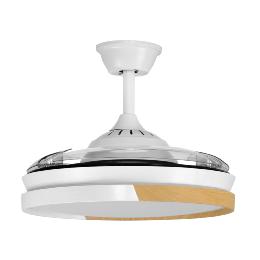 Ventilador Emperador Blanco Madera - Fabrilamp. Motor DC Ø106cm