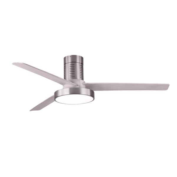 Ventilador PAX Níquel/Gris - Fabrilamp  Motor DC, luz LED Ø139cm