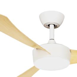 Ventilador Tormos Blanco Haya Fabrilamp - Motor DC Ø132cm