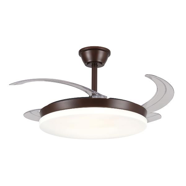 Ventilador retractil Isabella-L Marron P&B - Motor DC. 50-108cmØ.