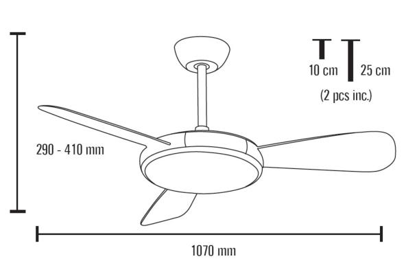 ventilador leste mimax lighting