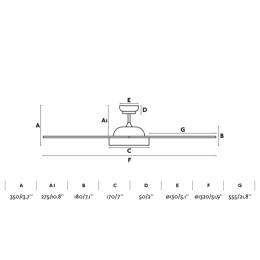 Ventilador POLARIS Blanco FARO - Motor DC luz LED Ø132cm.