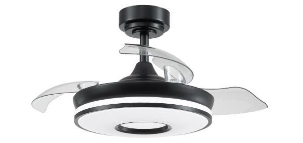 Ventilador DANI Mini Negro - Fabrilamp. Motor DC Ø91cm