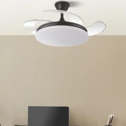 Ventilador Tridente Negro Fabrilamp - Motor DC Ø107cm