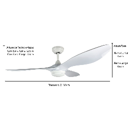 Ventilador ANIBAL SUNACA - Motor DC. luz LED. 132cm Ø.