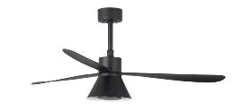 Ventilador AMELIA L CONE Negro FARO - Motor DC - Luz Led Ø132cm