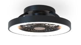 Ventilador MINI TIBET Negro - Mantra. Luz LED Ø53cm