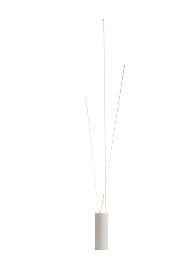 Lampara de pie Vertical Mantra Blanca - 3 Luces LED - 180cm