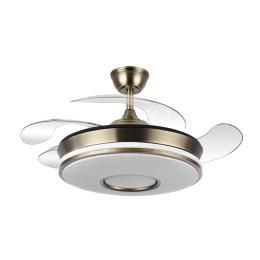 Ventilador DANI Mini Cuero - Fabrilamp. Motor DC Ø91cm