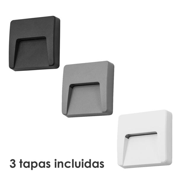 Aplique exterior Grove Forlight - Blanco, gris y negro - LED 