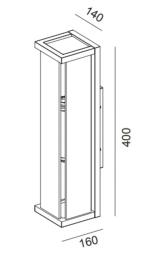 Aplique exterior MERIBEL 36x9cm Mantra - 2 luces.