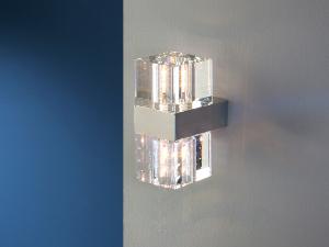 Aplique Cubic Schuller - 2 luces cristal - LED