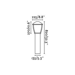 Baliza Wilma Faro - Baliza altura 82cm.