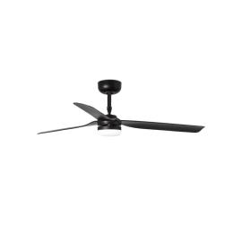 Ventilador PUNT FARO Negro con luz LED 130cm.Ø