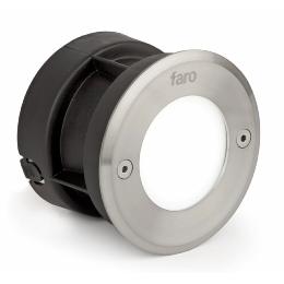 Empotrable suelo LED redondo Inox Faro Barcelona