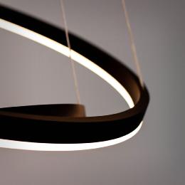 Lampara KELEKTRON - HOOP 4 colgante negra 3 aros LED 