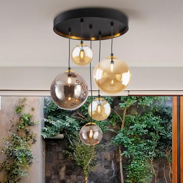 DARK-LAMPARA 5L NEGRO-LATON - SCHULLER