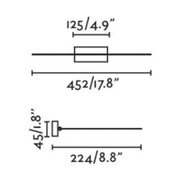 Iluminacuadros MAGRITTE 450 níquel mate LED Faro