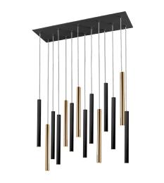 LAMPARA VARAS ORO/NEGRO 14L - SCHULLER