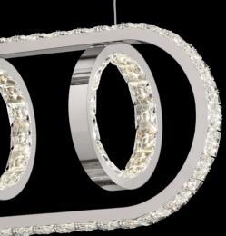 Lampara Monaco Acontract-luz. 2 aros + E. Oval LED 