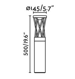 Baliza Twist Faro - Baliza luz LED altura 50cm.