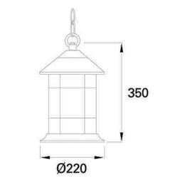 Lampara colgante exterior Siros Forlight - Marrón oxido 