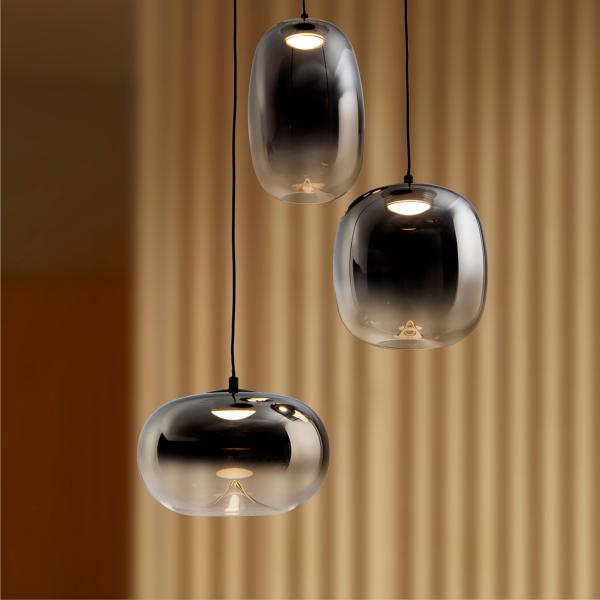 ONICE- LAMPARA 3L NEGRO-SMOKE D30 - SCHULLER