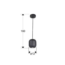 NIMES LAMPARA 1L NEGRO - ILUMINACION i3 By SCHULLER