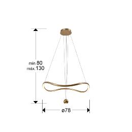 ROMINA- LAMPARA DORADO BRILLO - SCHULLER