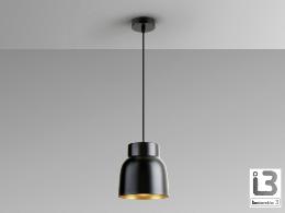 VULCANO LAMPARA 1L -NEGRO/ORO - ILUMINACION i3 By SCHULLER